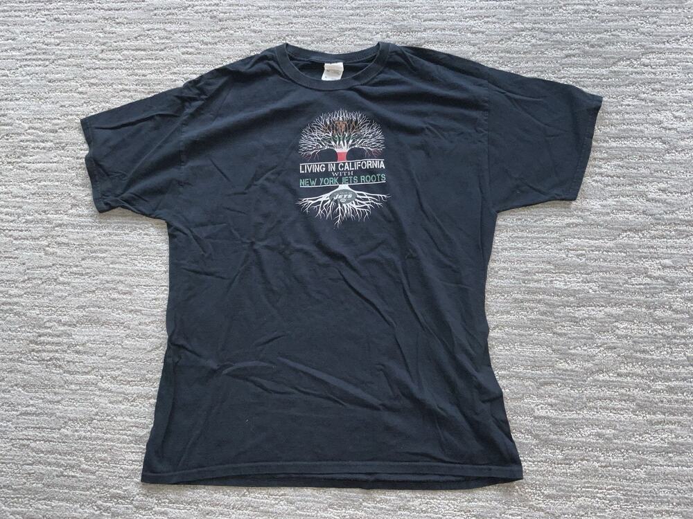 California Living With New York Jets Roots T Shirt XLarge Black